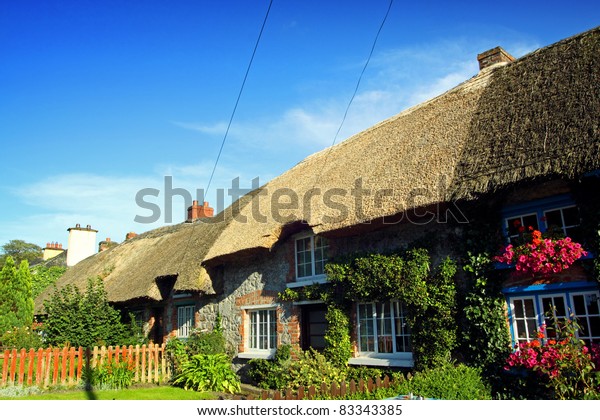 Old Irish Cottages Adare Co Limerick Stock Photo Edit Now 83343385