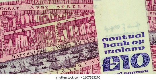 Old Irish Pound Notes Ten