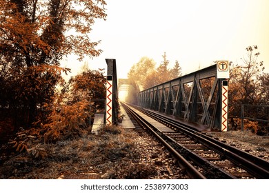 Old iron bridge in foggy light - Powered by Shutterstock