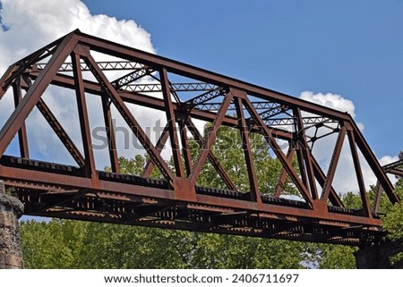 Old iron bridge over the Caney River 