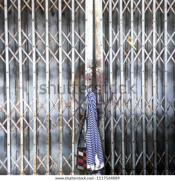 Old Iron Door Shop Stock Photo Edit Now 1117564889
