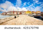 old Istrian town in Rovinj, Croatia.