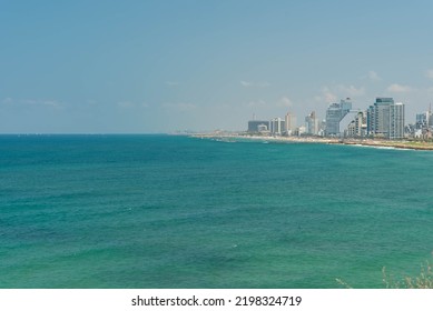 Old Jaffa Tel Aviv, Israel. City And Sea View And Sight. Sightseeing And Tourism In Israel, Middle East. Mediterranean Sea.