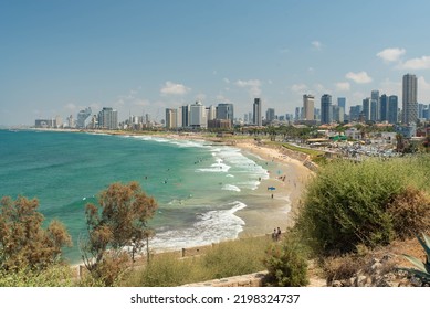 Old Jaffa Tel Aviv, Israel. City And Sea View And Sight. Sightseeing And Tourism In Israel, Middle East. Mediterranean Sea.