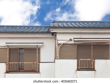 Old Japanese Style House And Blue Sky 