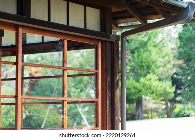 An old Japanese wooden house. - Shutterstock ID 2220129261