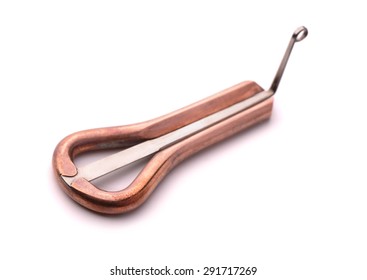 Old Jaw Harp Isolated On White