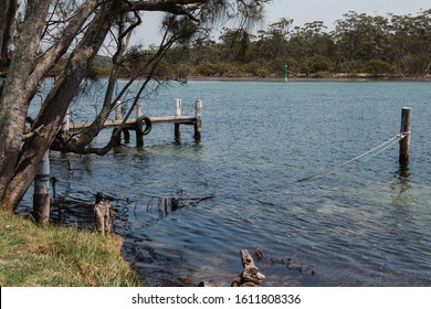 Old Jetty Wharf On The Lake Sussex Inlet Australia