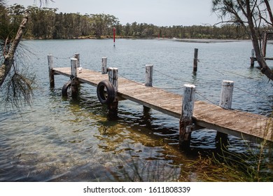 Old Jetty Wharf On The Lake Sussex Inlet Australia