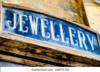 old jewellery sign at a store