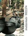 Old kettle in camping