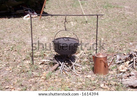 Old kettle used in the civil war era.