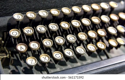 Old Keyboard In Computer Museum