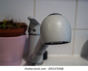 Old Kitchen Faucet Close Up.