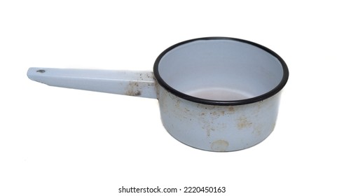 Old Ladle For Water On A White Background.