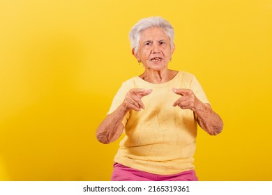 Old Lady Pointing At Camera, Index Finger, Choosing You.