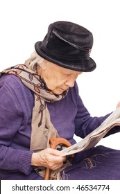 The Old Lady Reads The Newspaper