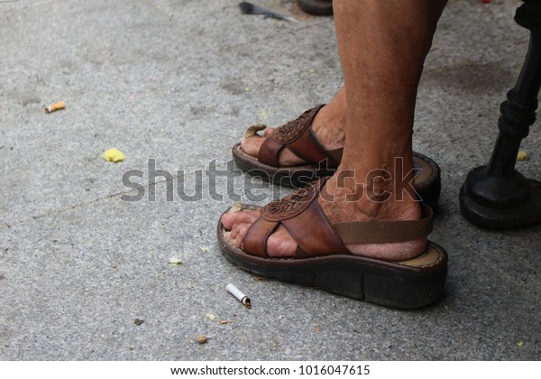 old lady sandals