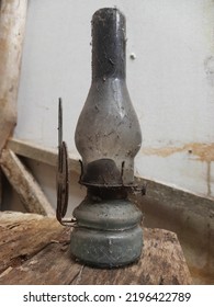 An Old Lamp That Uses Kerosene Fuel Is Still Stored In The Warehouse