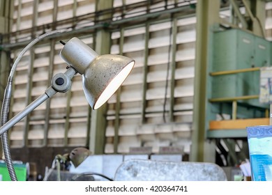 Old lamp in workshop