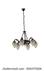 Old lantern hanging from the ceiling