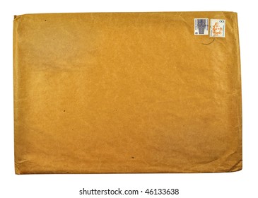 Old Large Envelope On A White Background