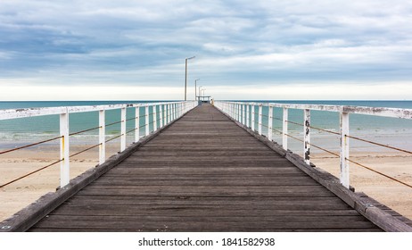 The Old Largs Bay Jetty On An Overcast Day With No People In Adelaide South Australia On October 26th 2020