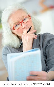 Old Last Doing A Crossword