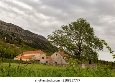 Old Latin Church In Valley On A Spring Day