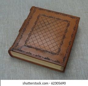 Old leather book cover