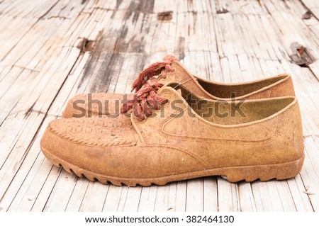 old leather shoe