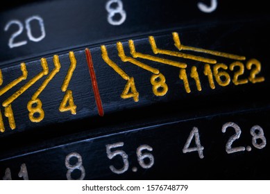 Old Lens Aperture Ring Markings Macro