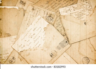  Old Letters And Envelope As A Background