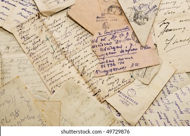 Old Letters Of The Russian Soldier From The Second World War