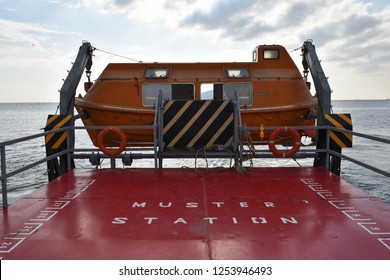 Old Lifeboat Used For Maritime Training	
