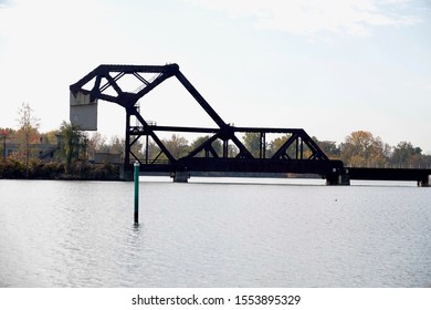   Old Lift Bridge On The Portage River                              