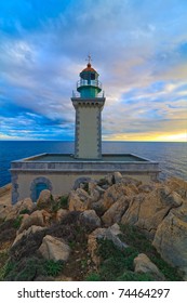 The old lighthouse in cape Tenaro, Greece
