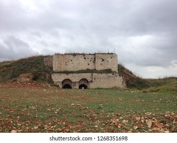 Old Lime Kiln From Mandatory Palestine Era Set Against Stormy Winter Sky In Central Israel - Located Near The Green Line By The West Bank