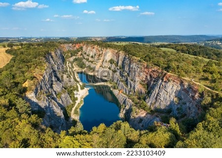 Similar – Image, Stock Photo blue lime lake in a former limestone quarry