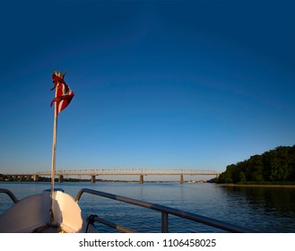 The Old Little Belt Bridge In Denmark