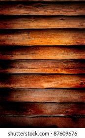 Old Log Cabin Wood Wall Background Or Backdrop