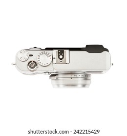 Old Looking Camera On White. Top View