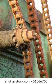 Old lumber sawmill processing equipment in a local forest products mill bone yard.