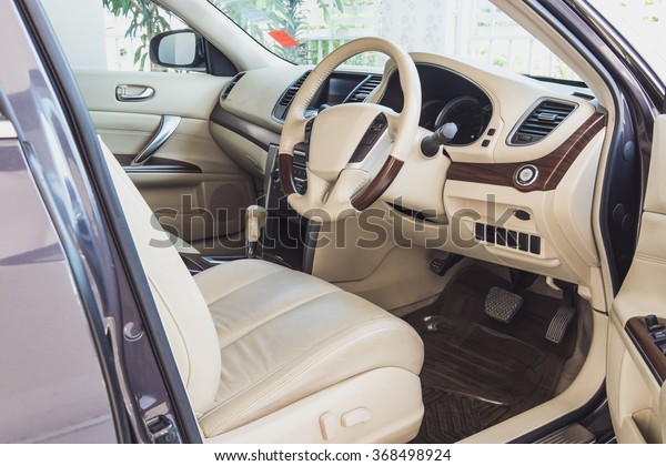 Old Luxury Modern Car Interior Beige Stock Photo Edit Now