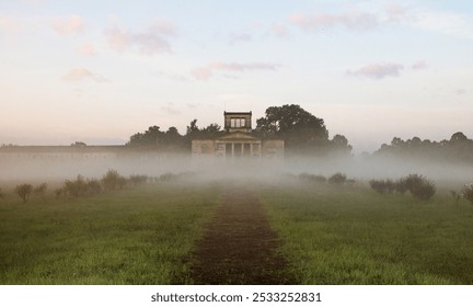 old, luxury, tourism, misty, season, foggy, mist, clouds, ruins, castle ruins, misty landscape, black and white landscape, history building, old house, landscape, ruined house, cloudy sky, castle wall - Powered by Shutterstock