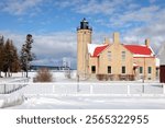 Old Macinac Point Lighthouse (1892), Macinac Bridge, Mackinaw City, Michigan, USA