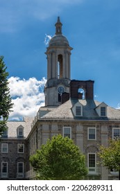 The Old Main Building On The Campus Of Penn State University In Sunny Day, State College, Pennsylvania.