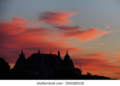Old Main Silhouette At Texas State University