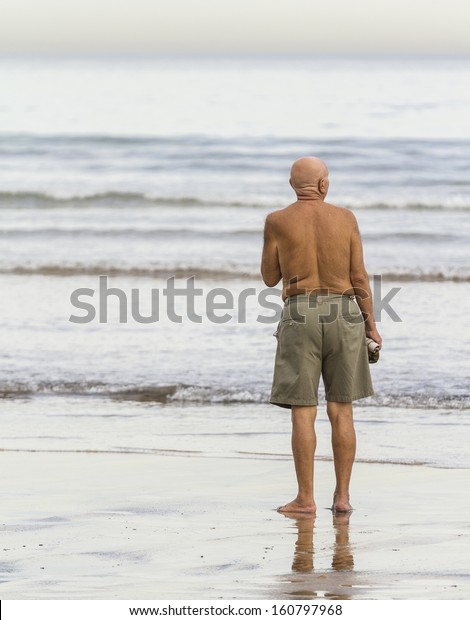 Old Man Bathing Suit On Beach Stock Photo 160797968 | Shutterstock