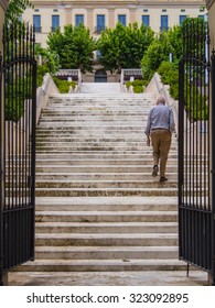 Old Man Climbing Stairs Park, Arenys De Mar